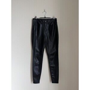 Free People Vegan High Rise Long & Lean Pant in Black Size 29